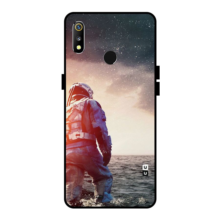 Water Astronaut Metal Back Case for Realme 3i