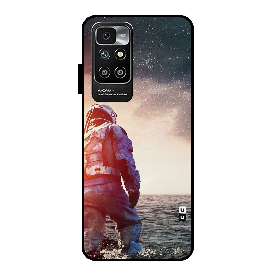 Water Astronaut Metal Back Case for Redmi 10 Prime