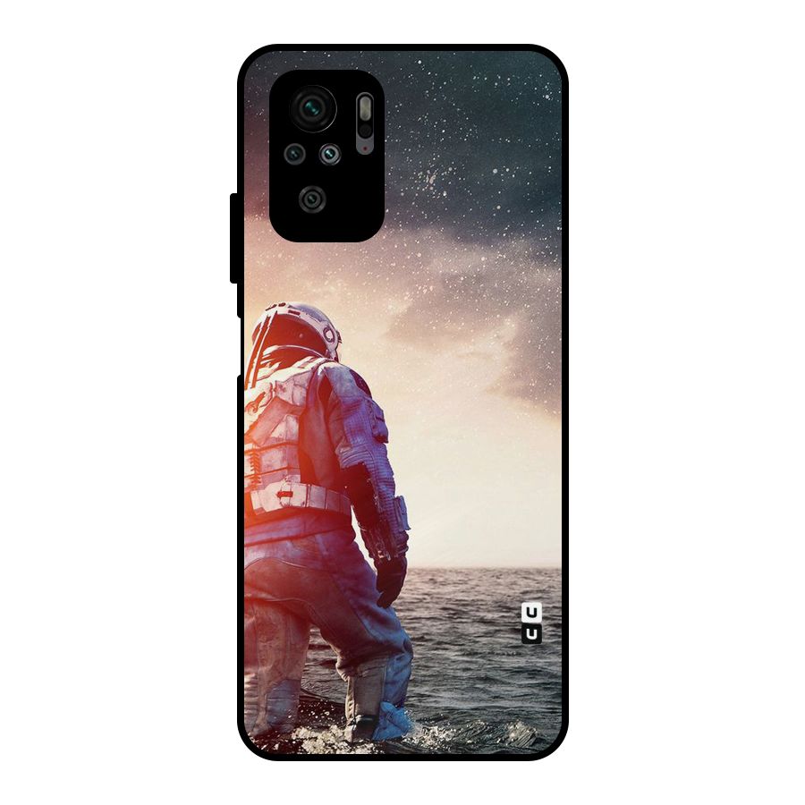 Water Astronaut Metal Back Case for Redmi Note 10S