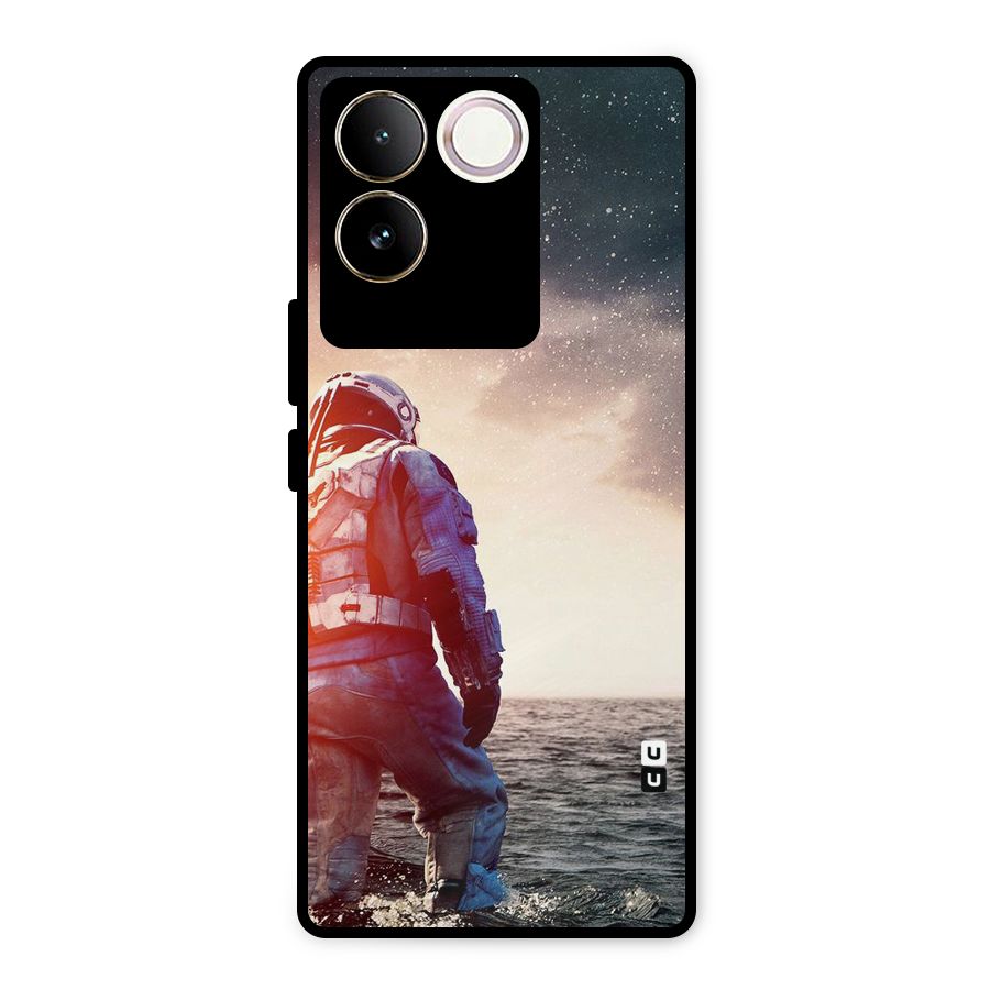 Water Astronaut Metal Back Case for iQOO Z7 Pro