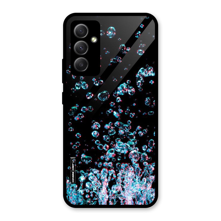 Water Droplets Glass Back Case for Galaxy A34