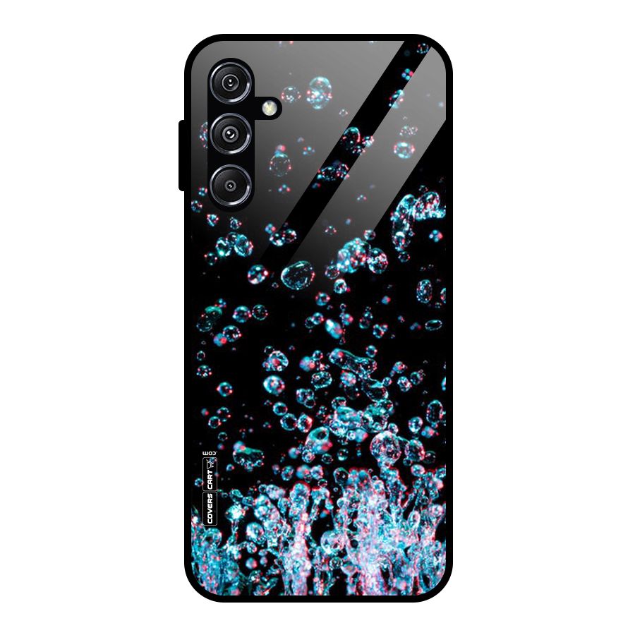 Water Droplets Glass Back Case for Galaxy M34 5G