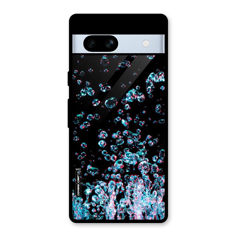 Water Droplets Glass Back Case for Google Pixel 7a