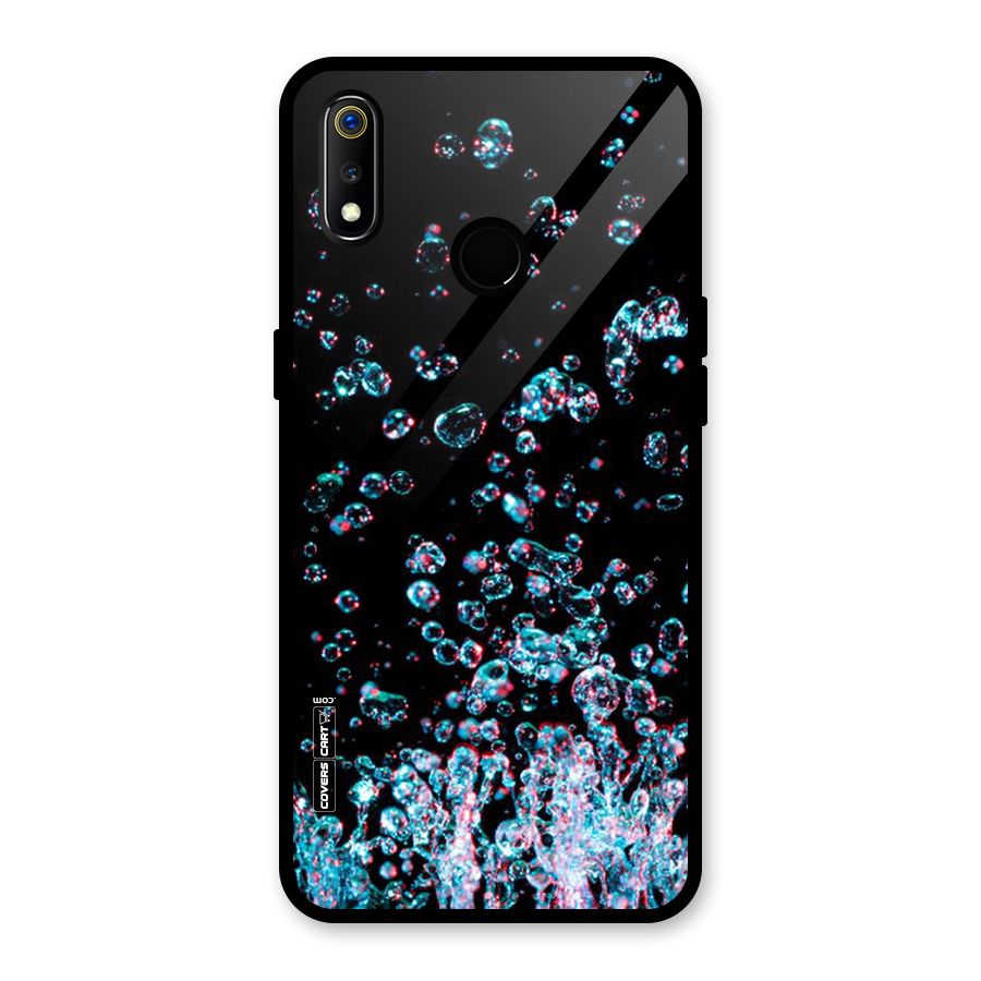 Water Droplets Glass Back Case for Realme 3i