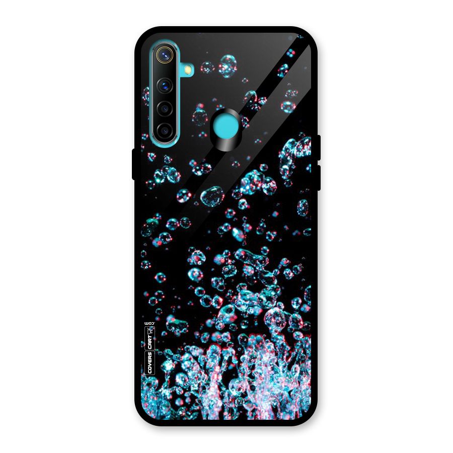 Water Droplets Glass Back Case for Realme 5