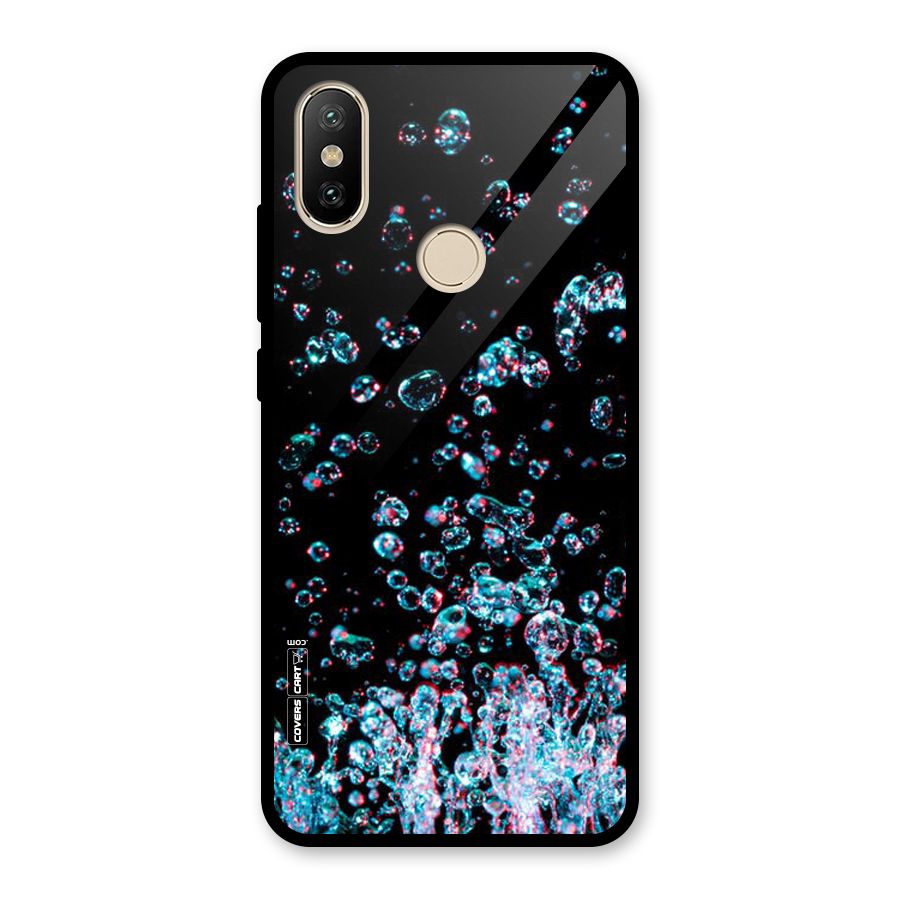 Water Droplets Glass Back Case for Redmi A2