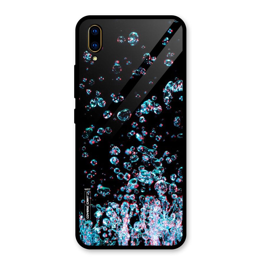 Water Droplets Glass Back Case for Vivo V11 Pro