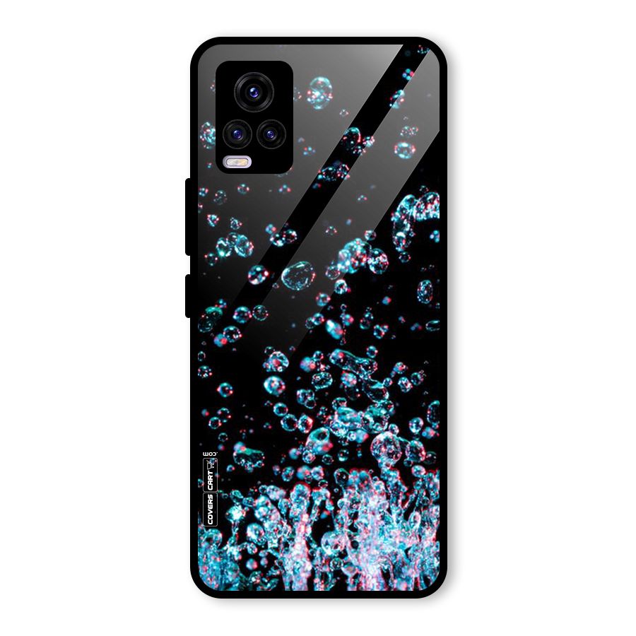 Water Droplets Glass Back Case for Vivo V20 2021