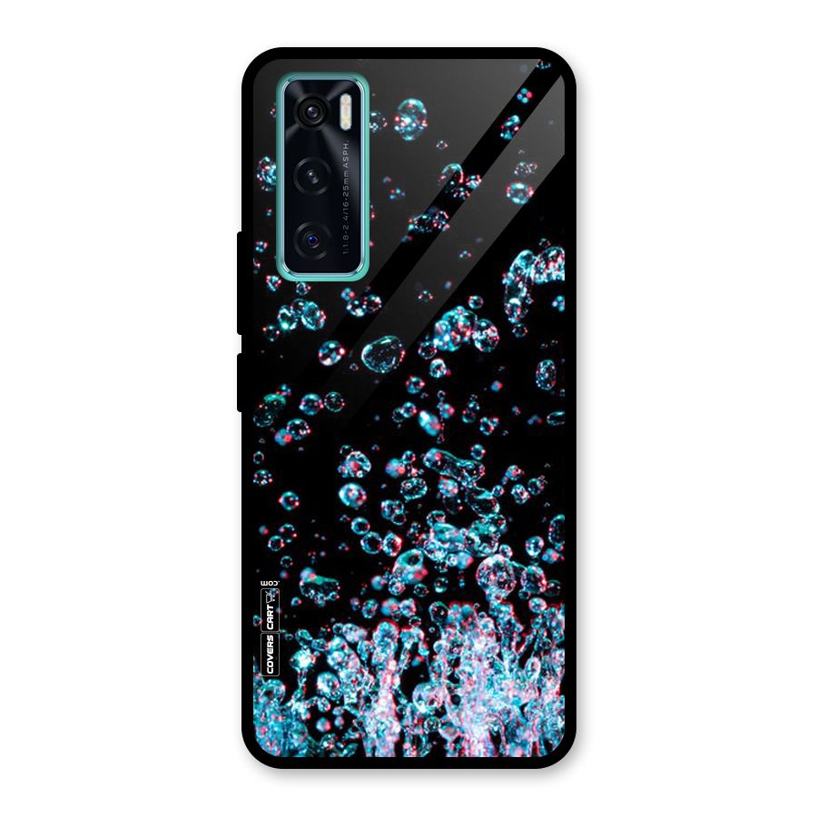 Water Droplets Glass Back Case for Vivo V20 SE