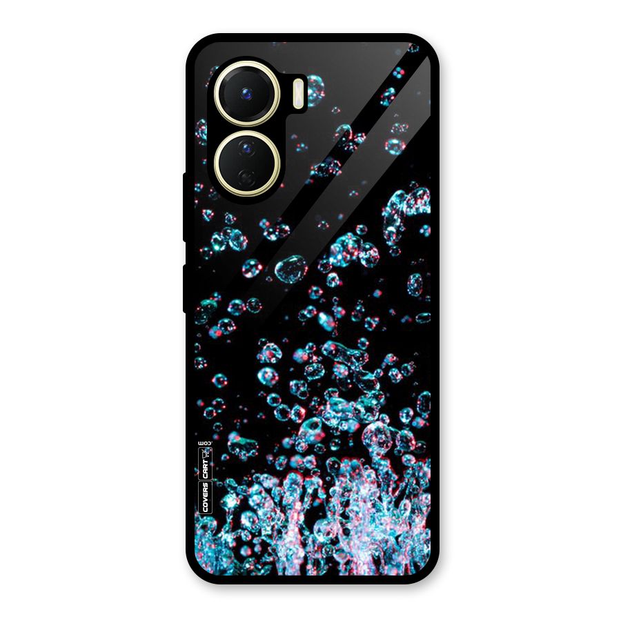 Water Droplets Glass Back Case for Vivo Y16