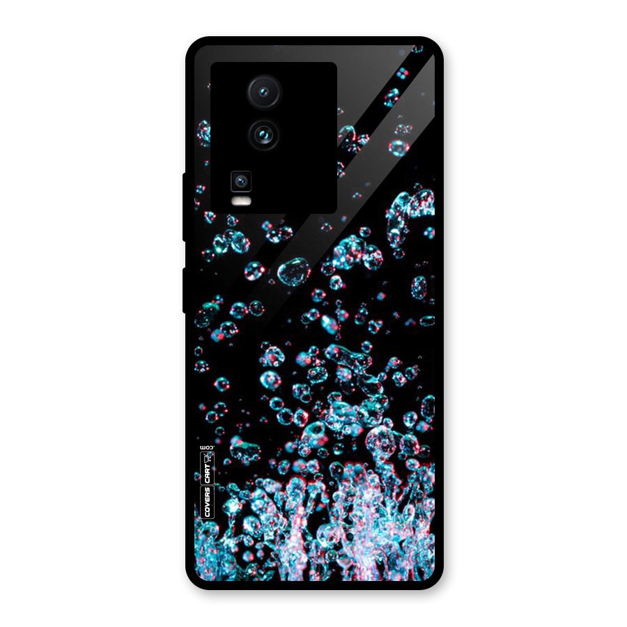 Water Droplets Glass Back Case for Vivo iQOO Neo 7