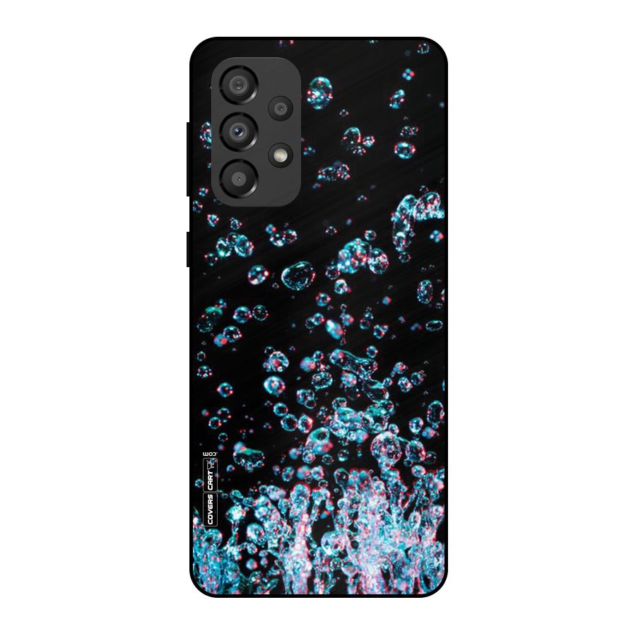 Water Droplets Metal Back Case for Galaxy A33 5G