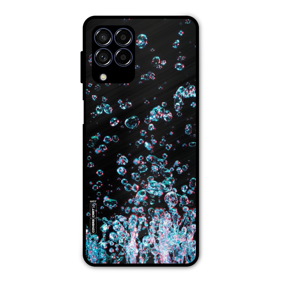 Water Droplets Metal Back Case for Galaxy M53 5G