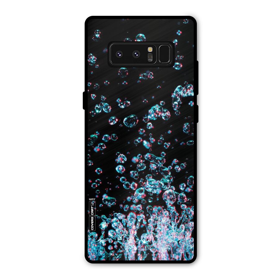 Water Droplets Metal Back Case for Galaxy Note 8