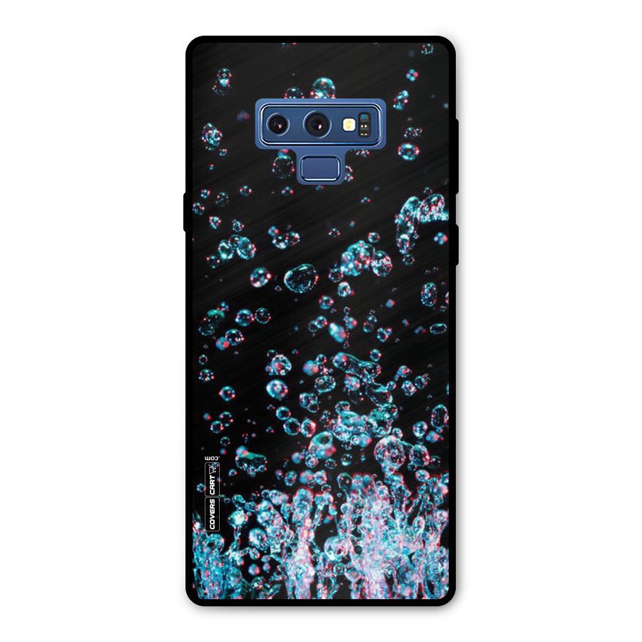 Water Droplets Metal Back Case for Galaxy Note 9