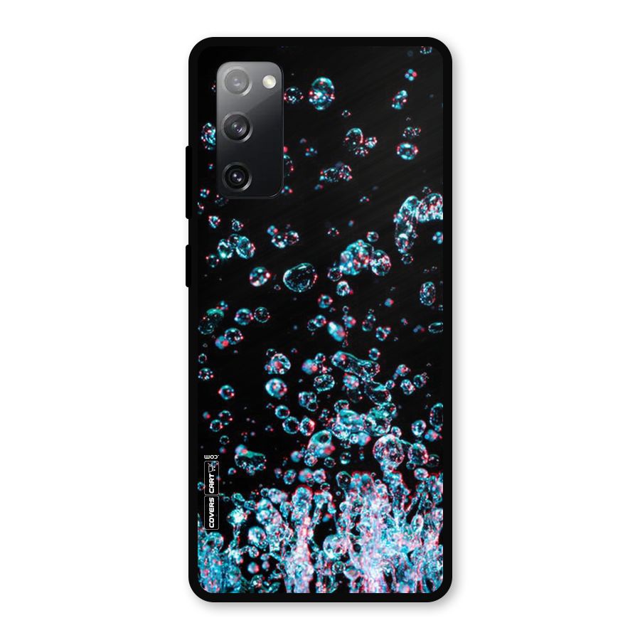 Water Droplets Metal Back Case for Galaxy S20 FE 5G