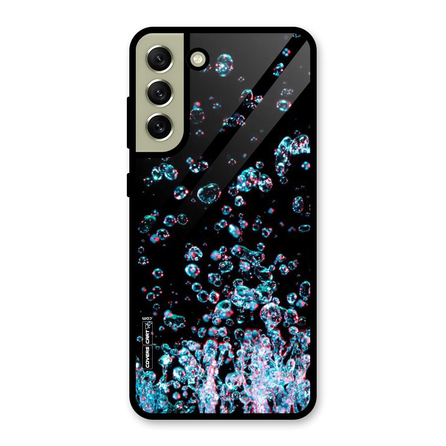 Water Droplets Metal Back Case for Galaxy S21 FE 5G (2023)