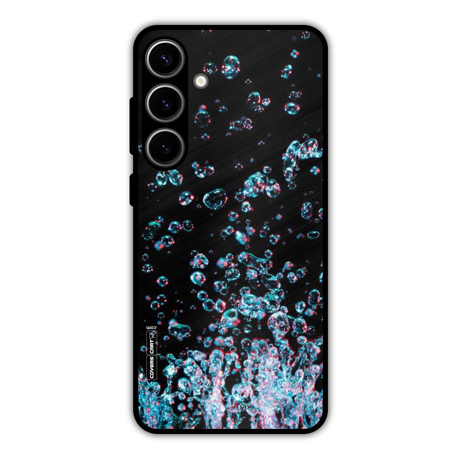 Water Droplets Metal Back Case for Galaxy S24 Plus