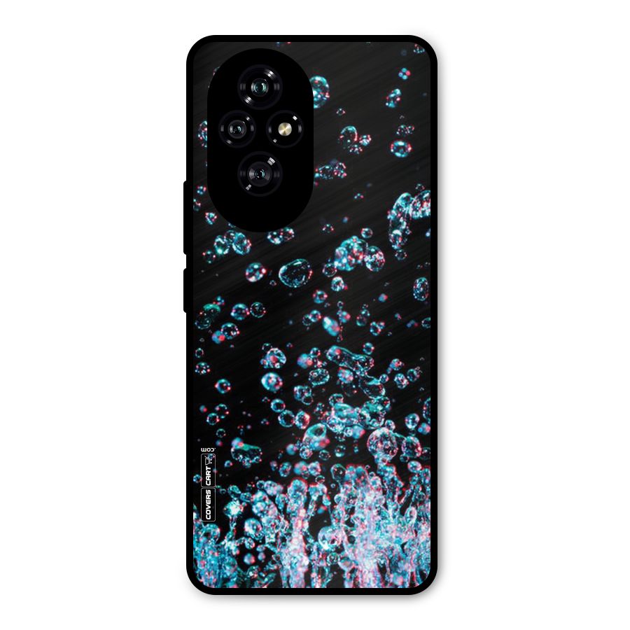 Water Droplets Metal Back Case for Honor 200