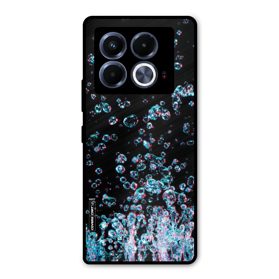 Water Droplets Metal Back Case for Infinix Note 40 5G