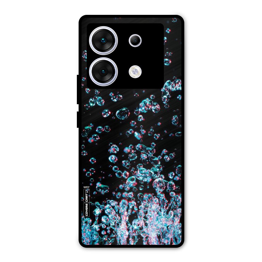 Water Droplets Metal Back Case for Infinix Zero 30 5G