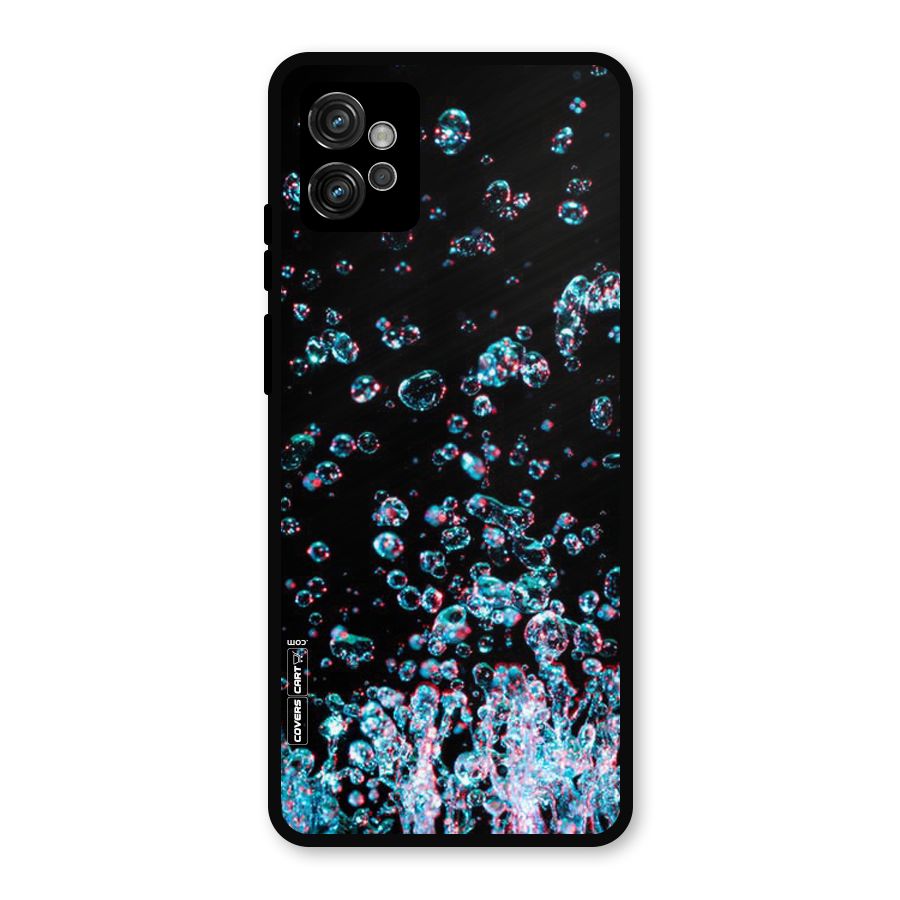 Water Droplets Metal Back Case for Moto G32