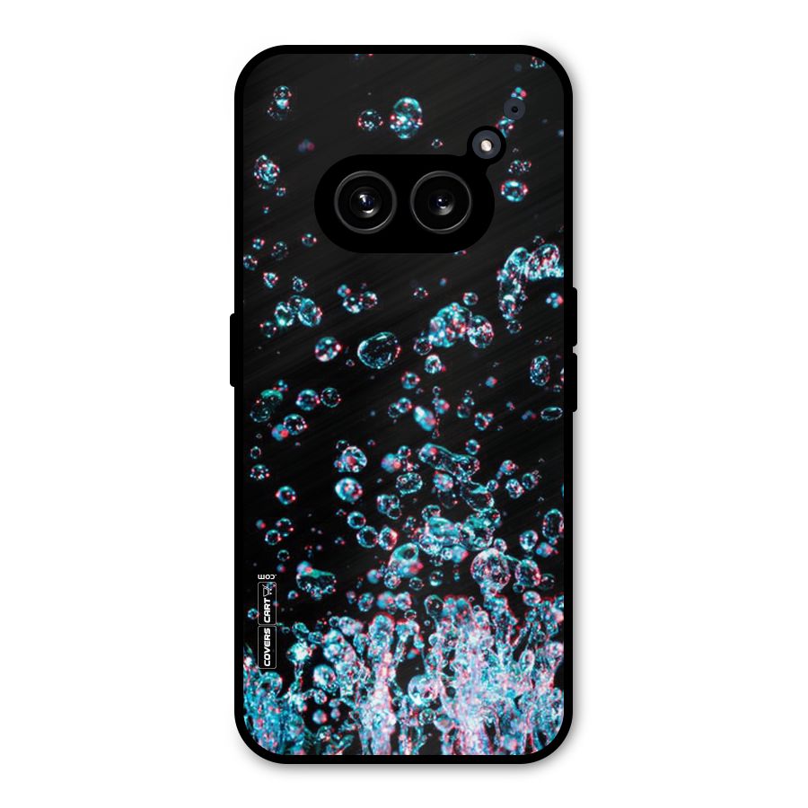 Water Droplets Metal Back Case for Nothing Phone 2a Plus