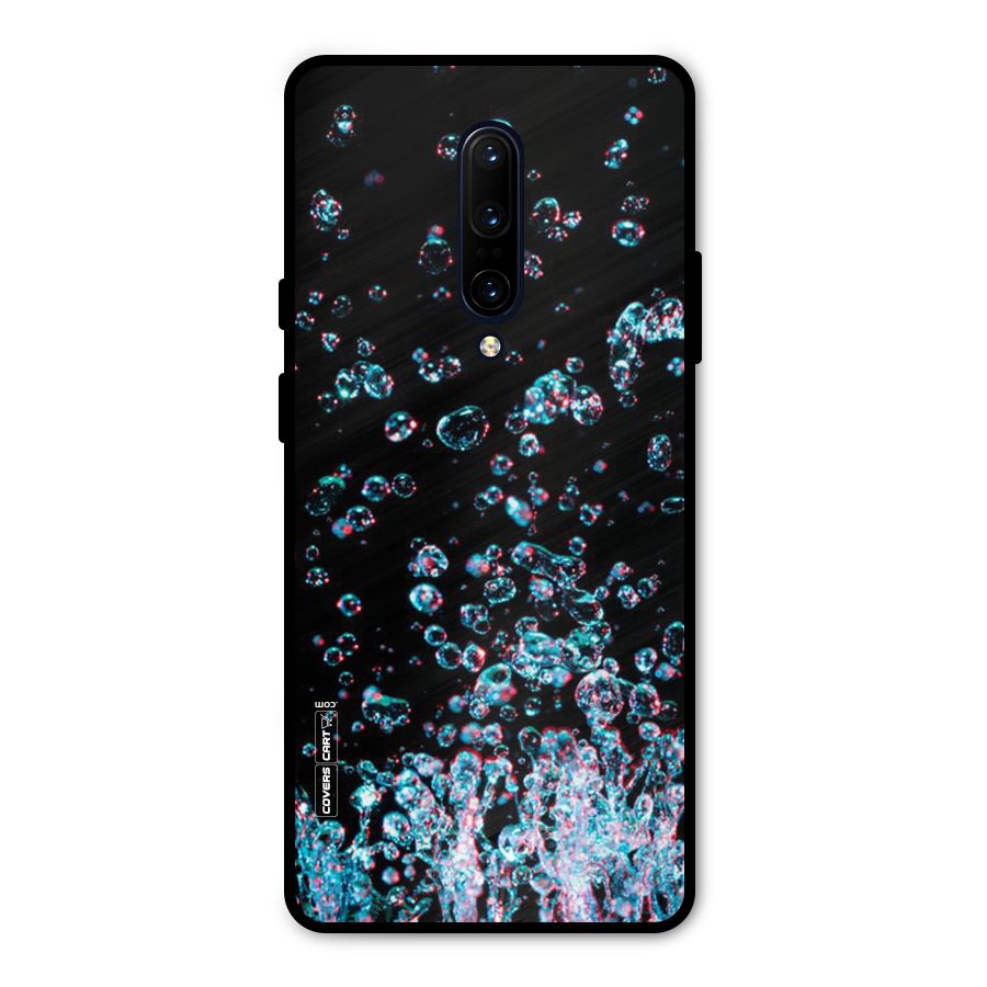 Water Droplets Metal Back Case for OnePlus 7 Pro
