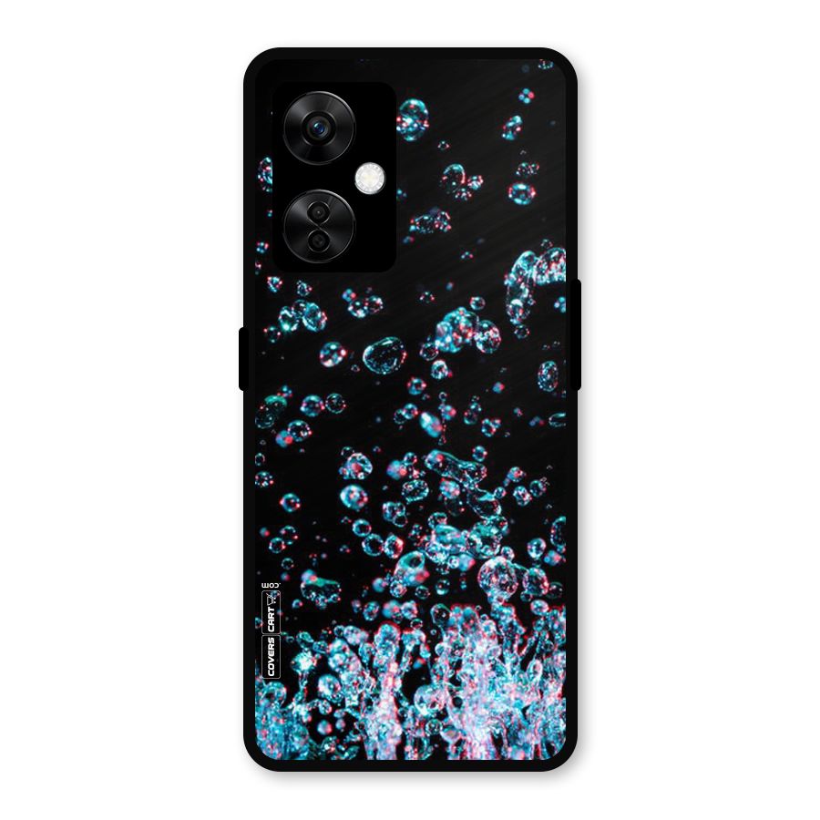 Water Droplets Metal Back Case for OnePlus Nord CE 3 Lite