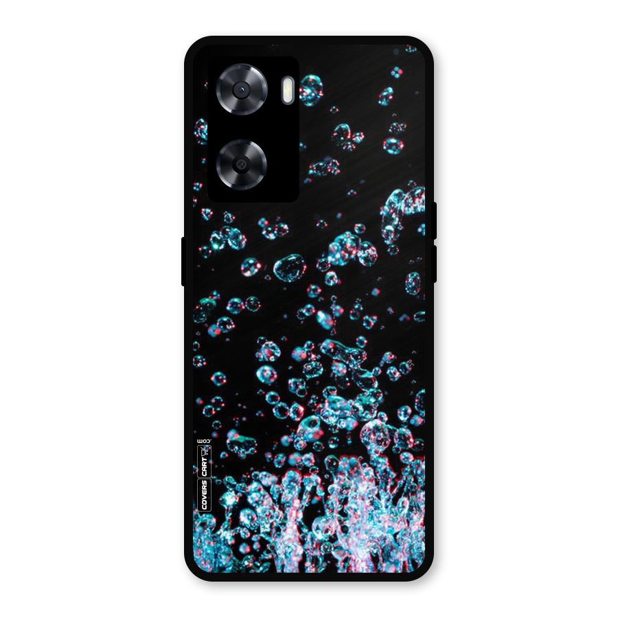 Water Droplets Metal Back Case for Oppo A77s