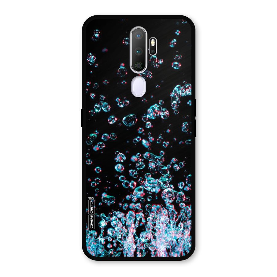Water Droplets Metal Back Case for Oppo A9 (2020)