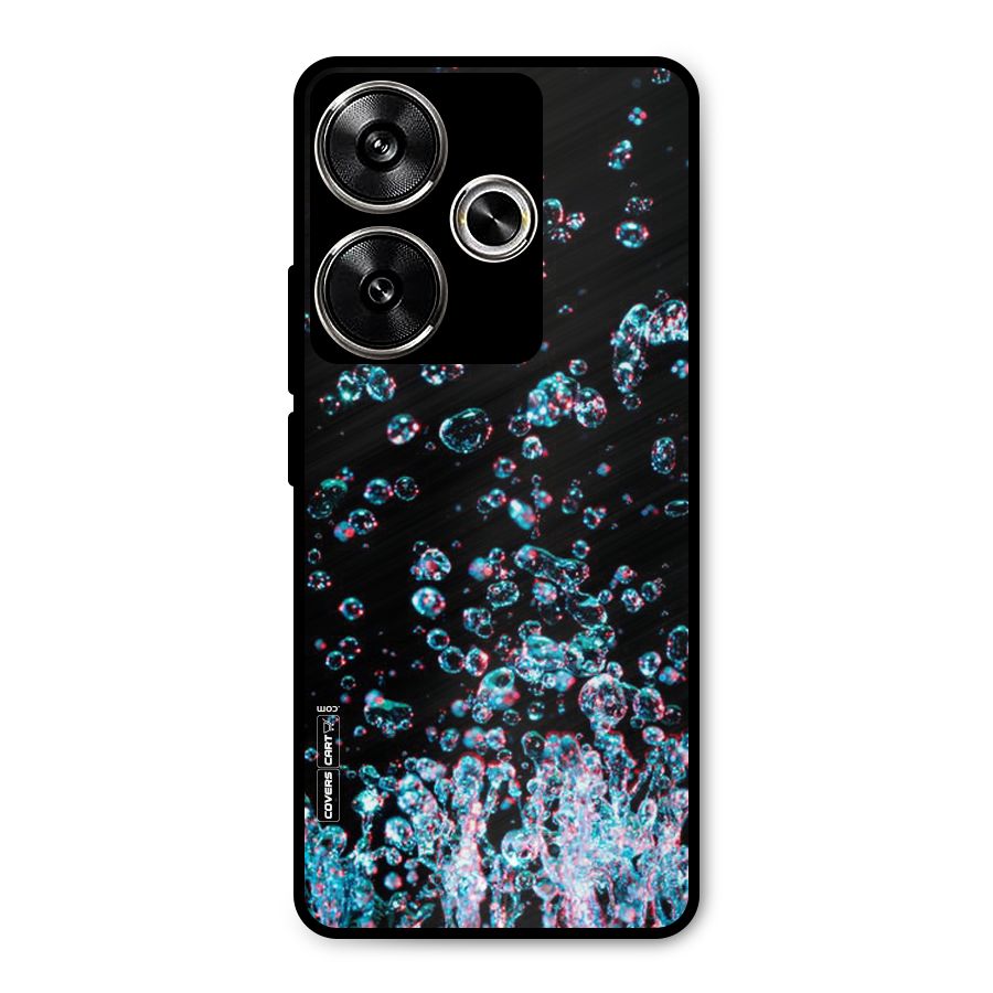 Water Droplets Metal Back Case for Poco F6