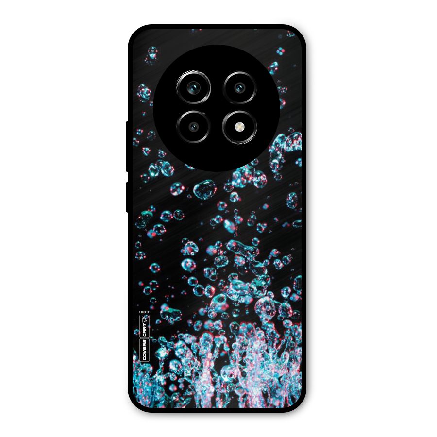 Water Droplets Metal Back Case for Realme 13 Pro