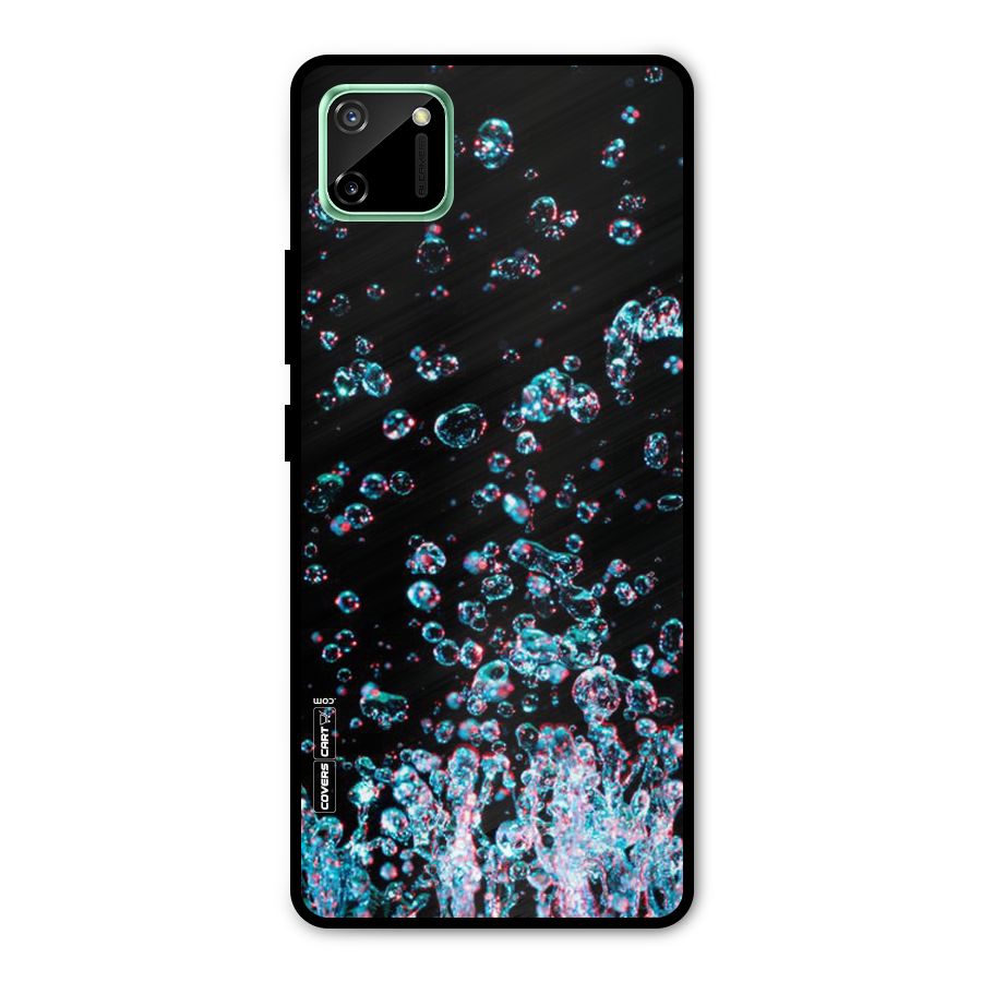 Water Droplets Metal Back Case for Realme C11