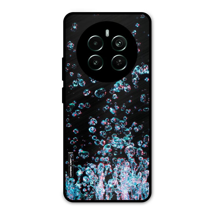 Water Droplets Metal Back Case for Realme Narzo 70 Pro