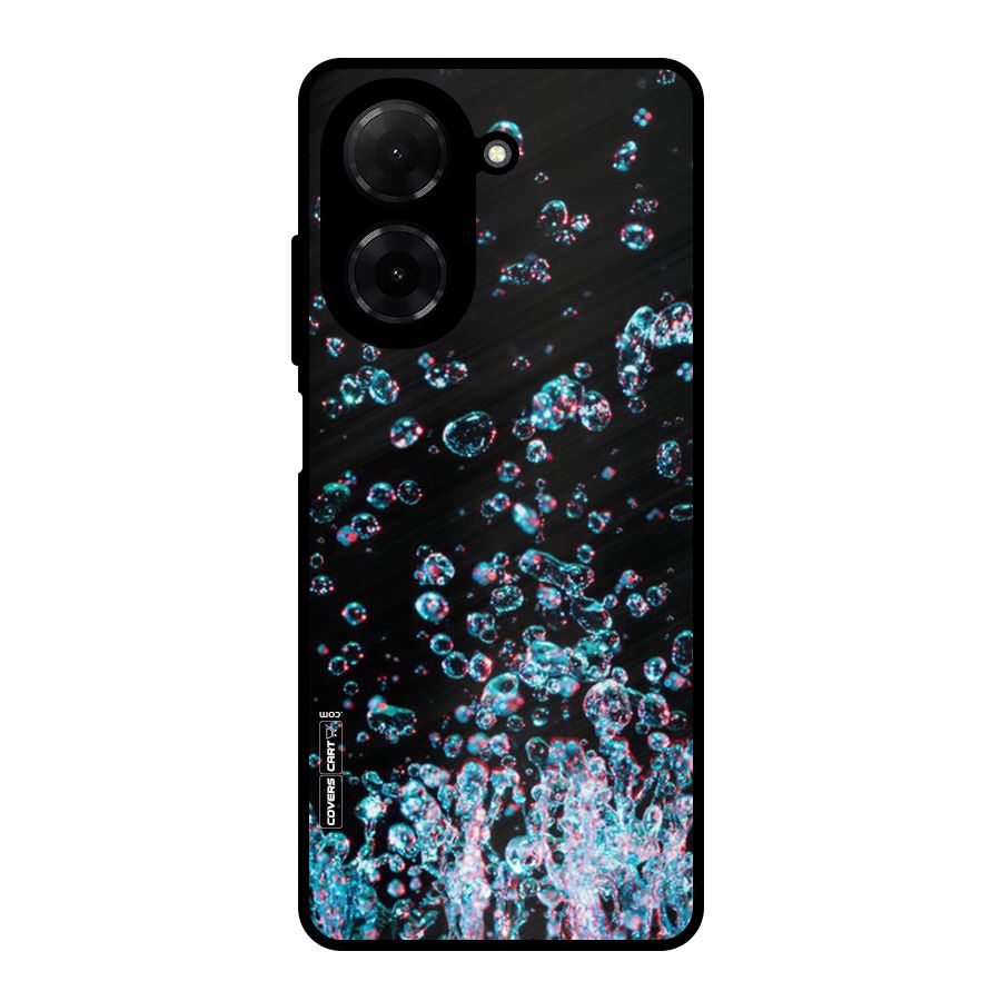 Water Droplets Metal Back Case for Redmi A5 4G