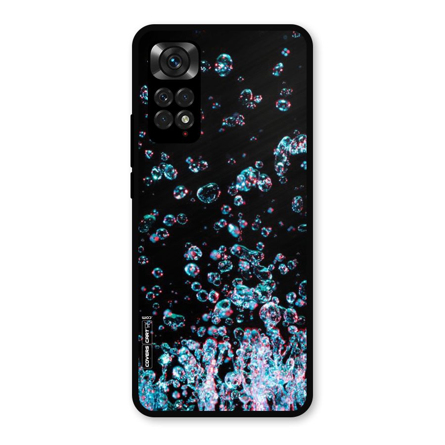 Water Droplets Metal Back Case for Redmi Note 11