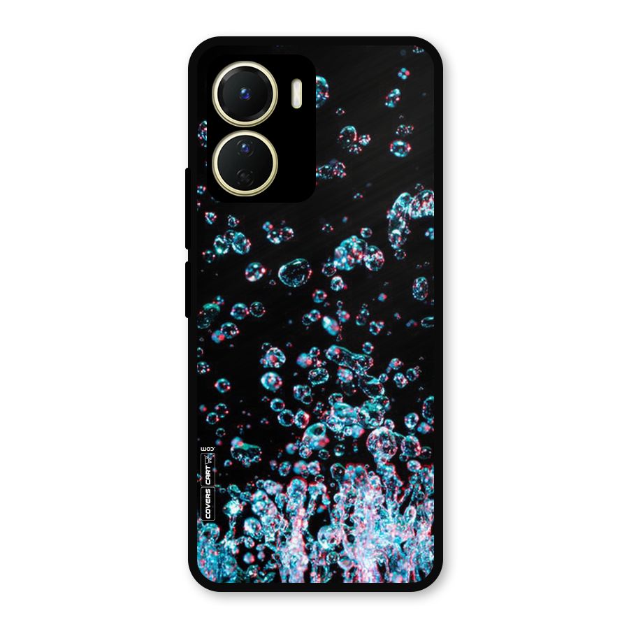 Water Droplets Metal Back Case for Vivo T2x