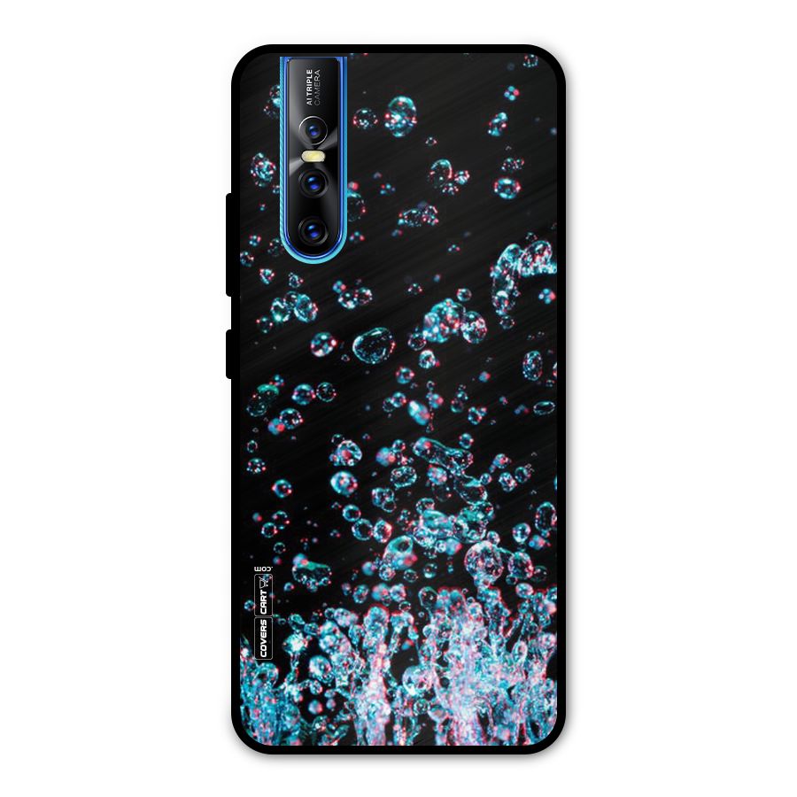 Water Droplets Metal Back Case for Vivo V15 Pro