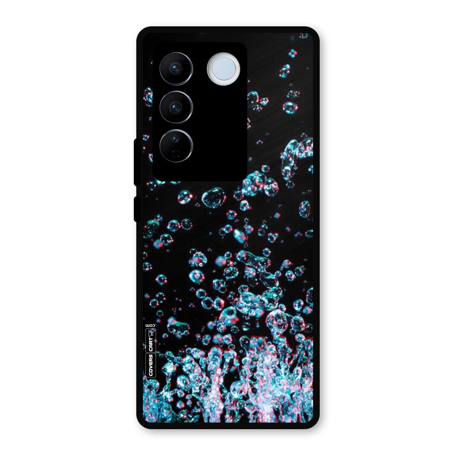 Water Droplets Metal Back Case for Vivo V27