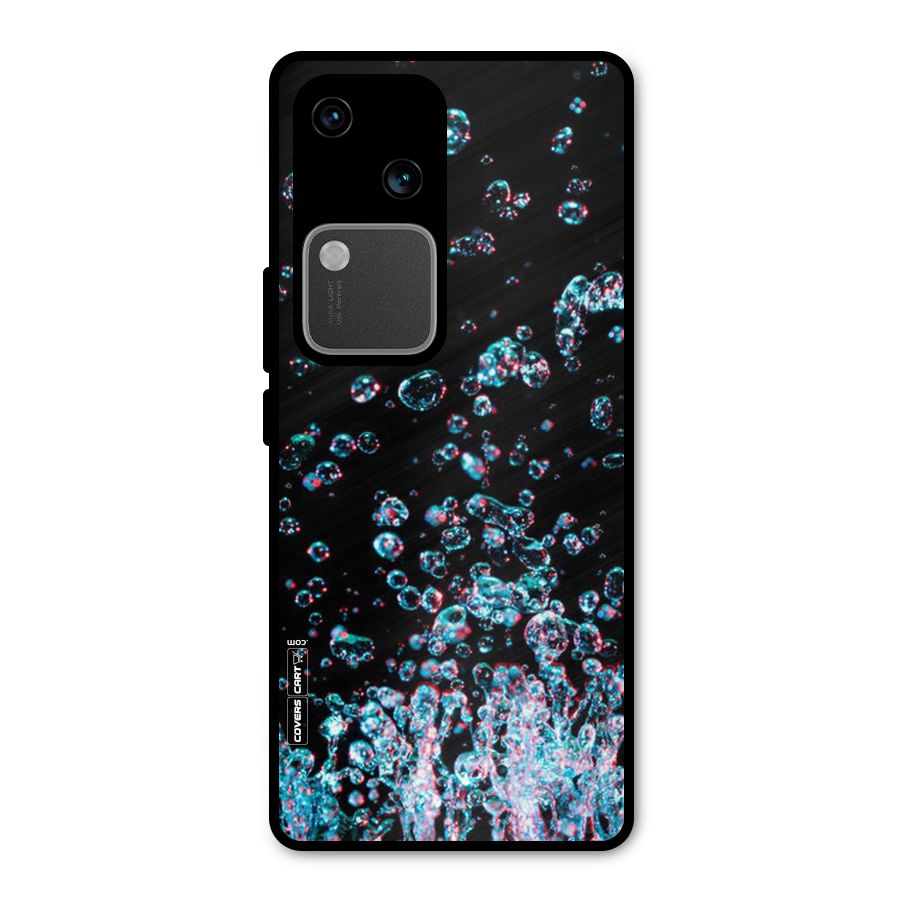 Water Droplets Metal Back Case for Vivo V30