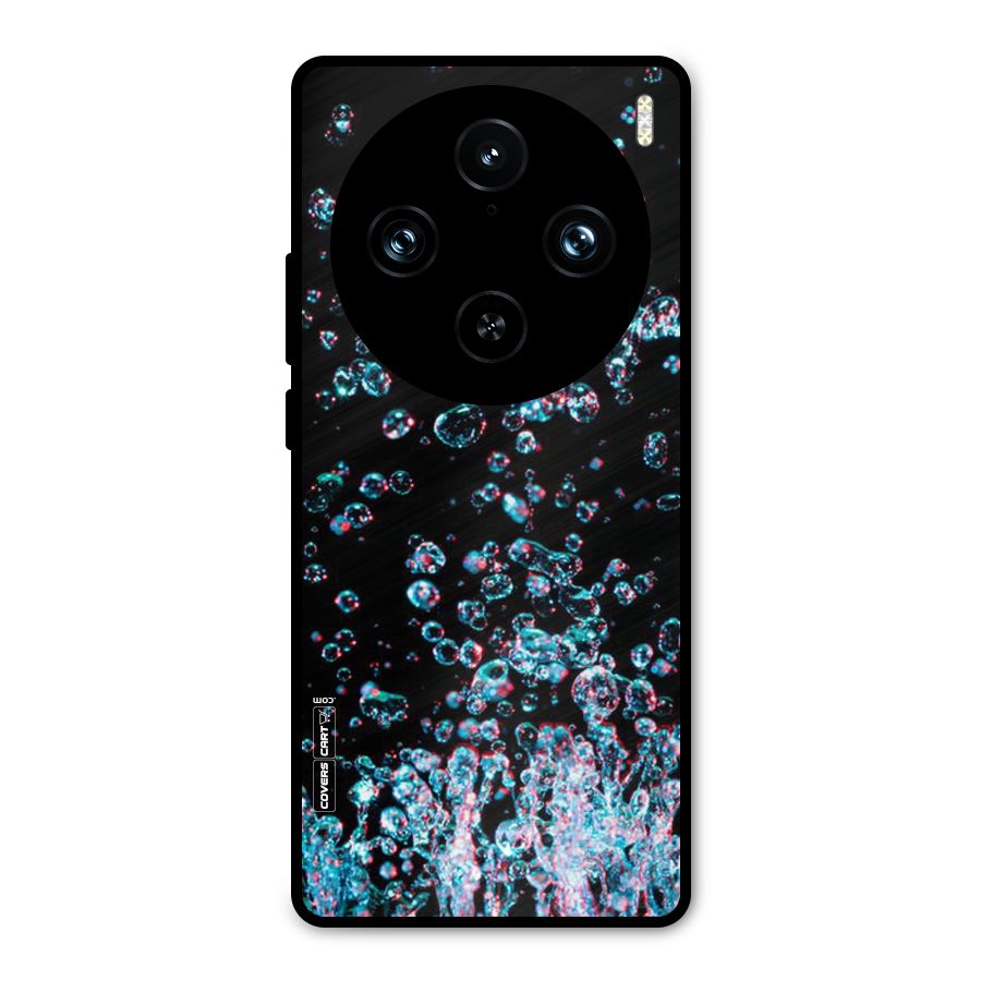 Water Droplets Metal Back Case for Vivo X100 Pro