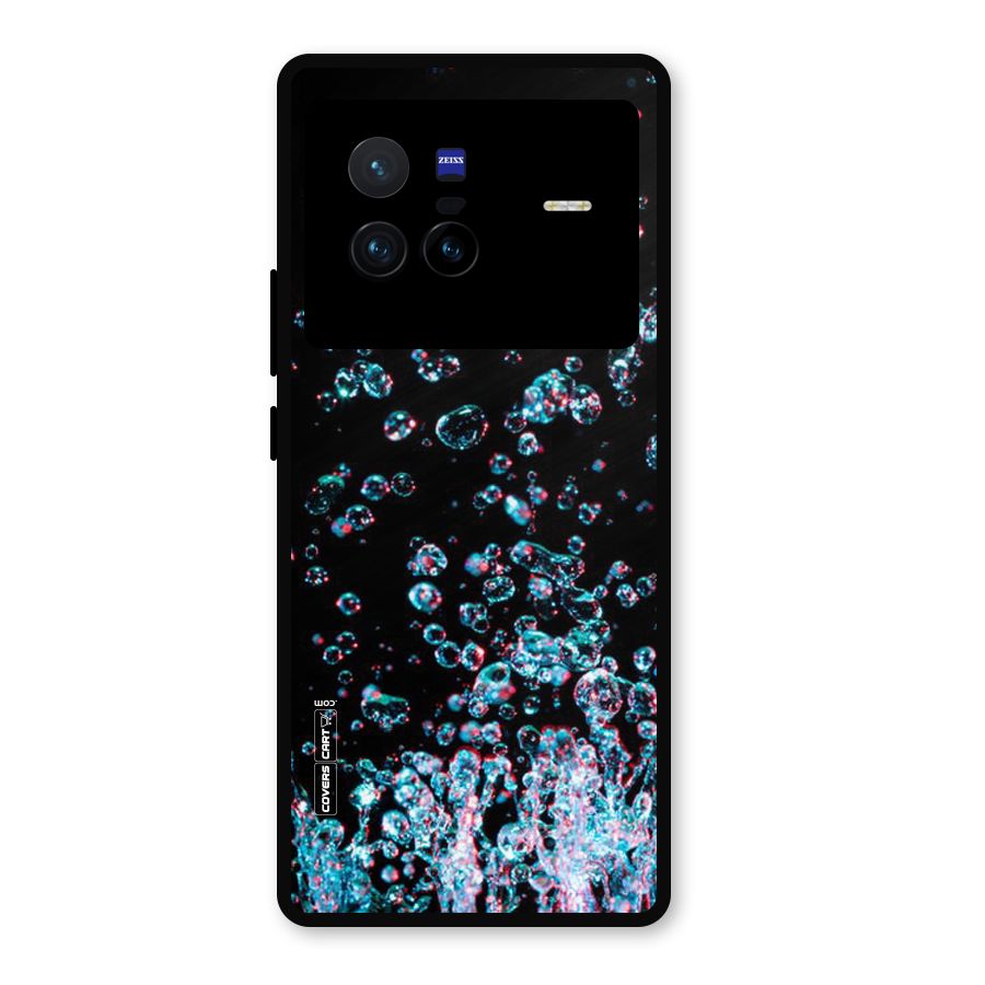 Water Droplets Metal Back Case for Vivo X80