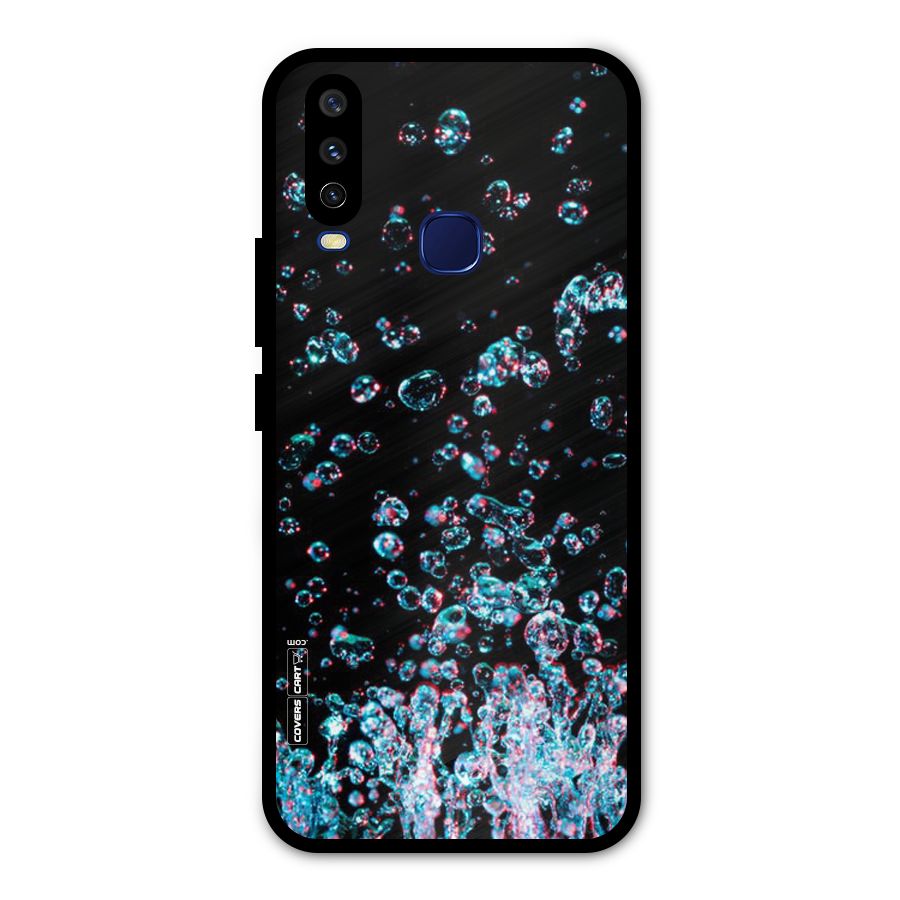 Water Droplets Metal Back Case for Vivo Y15