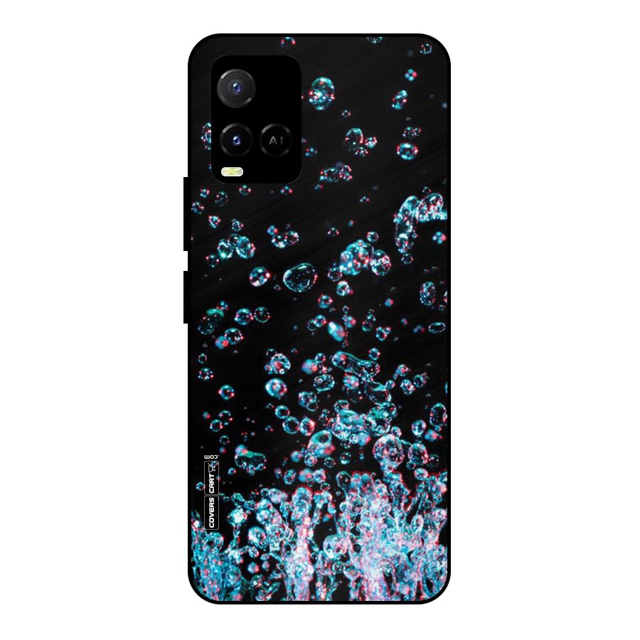 Water Droplets Metal Back Case for Vivo Y21T