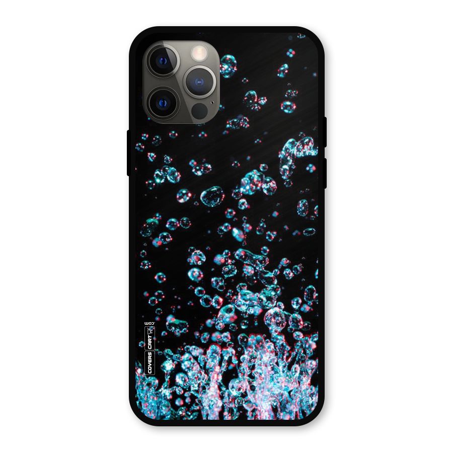 Water Droplets Metal Back Case for iPhone 12 Pro