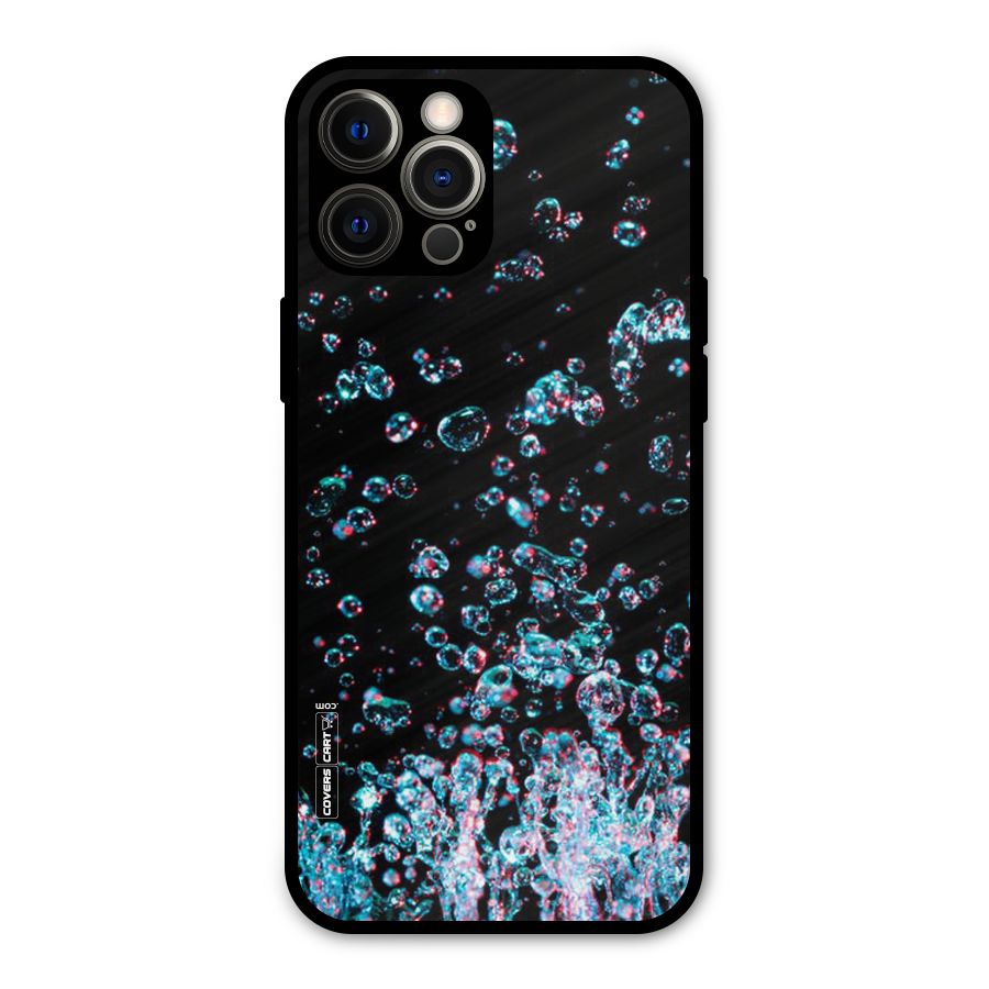 Water Droplets Metal Back Case for iPhone 12 Pro Max