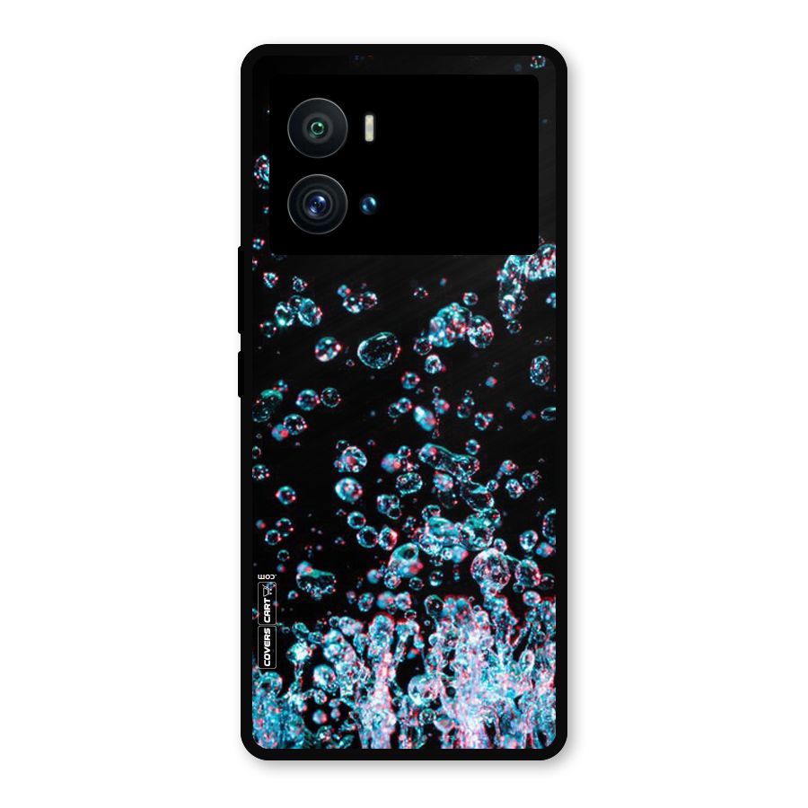 Water Droplets Metal Back Case for iQOO 9 Pro