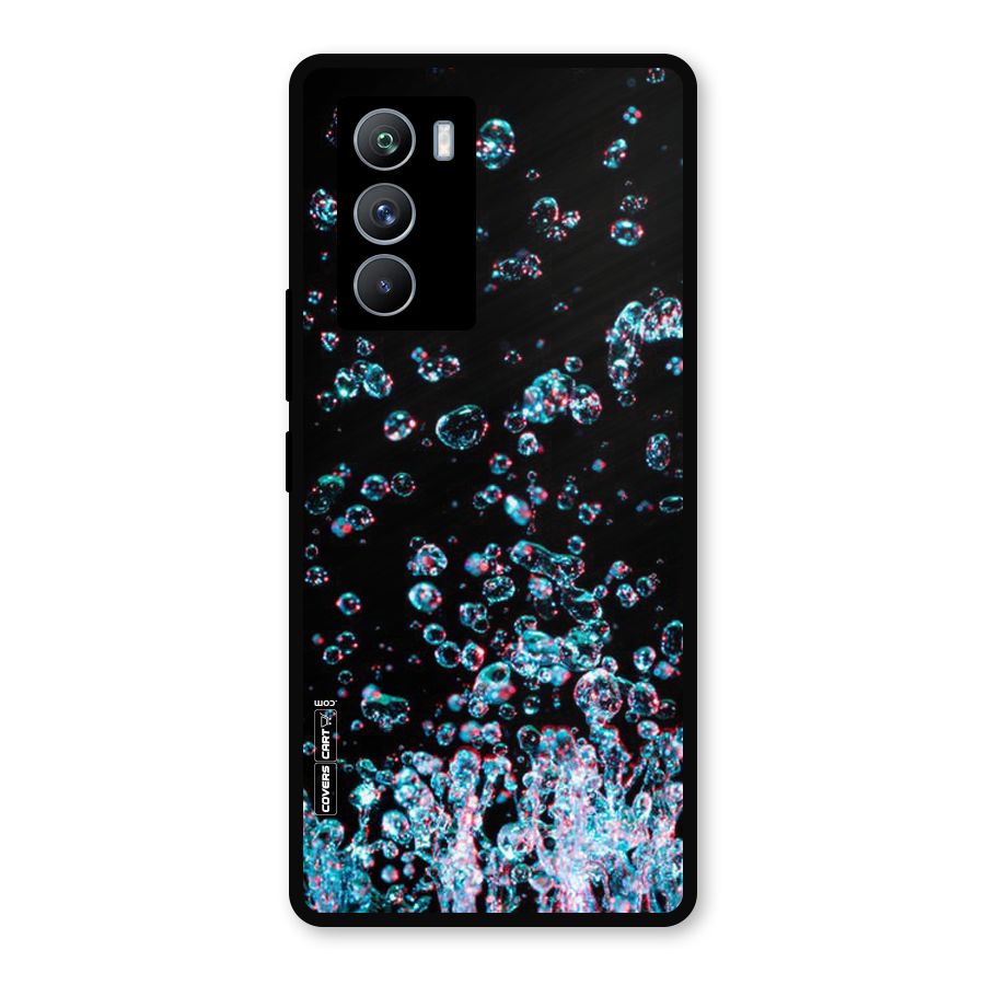 Water Droplets Metal Back Case for iQOO 9 SE