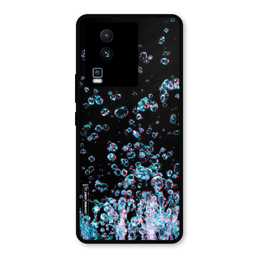 Water Droplets Metal Back Case for iQOO Neo 7